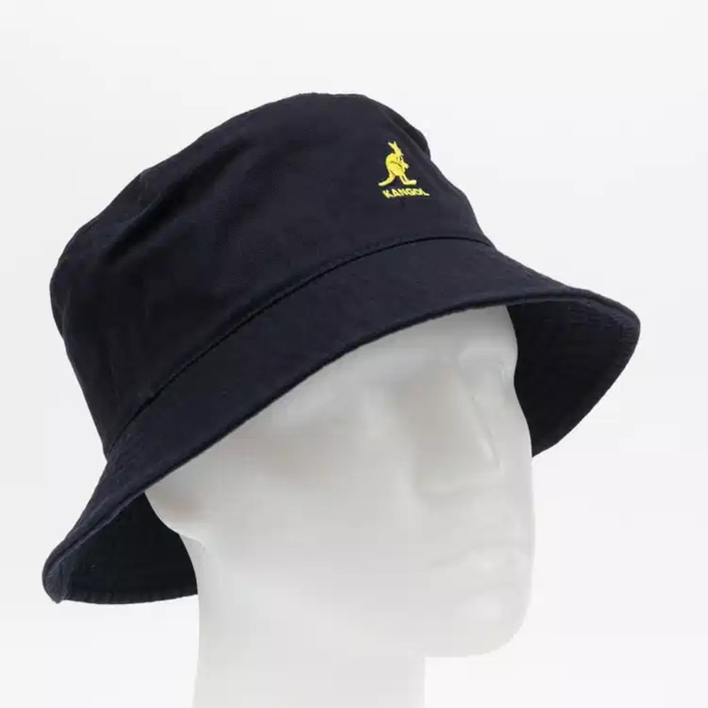 Kangol Navy Bucket Hat with Yellow Logo
